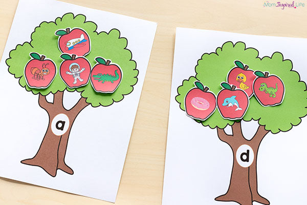 Apple Matching Alphabet and Math Bundle