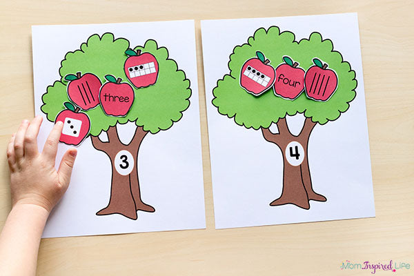 Apple Matching Alphabet and Math Bundle