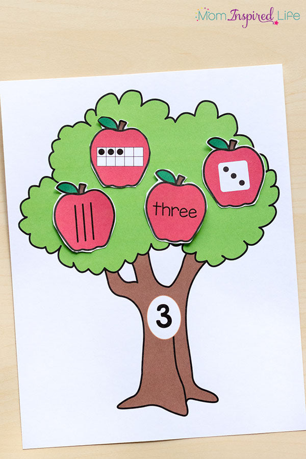 Apple Matching Alphabet and Math Bundle