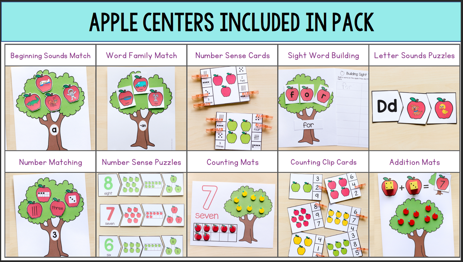 Apple Activities Mega Bundle – Math and Literacy