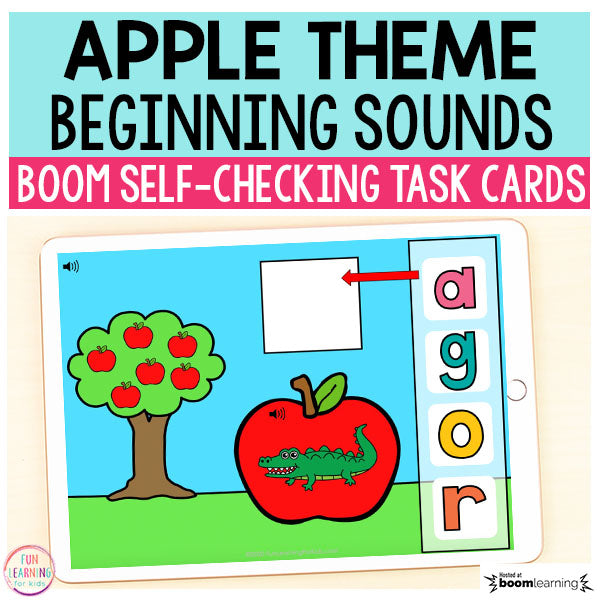 Apple Beginning Sounds Boom Cards™ | Digital Task Cards