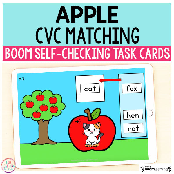 Apple CVC Match-Up Boom Cards™ | Digital Task Cards