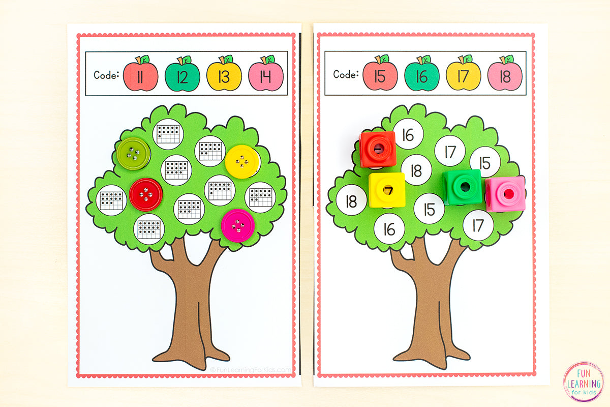 Apple Cover by Code Alphabet and Number Mats