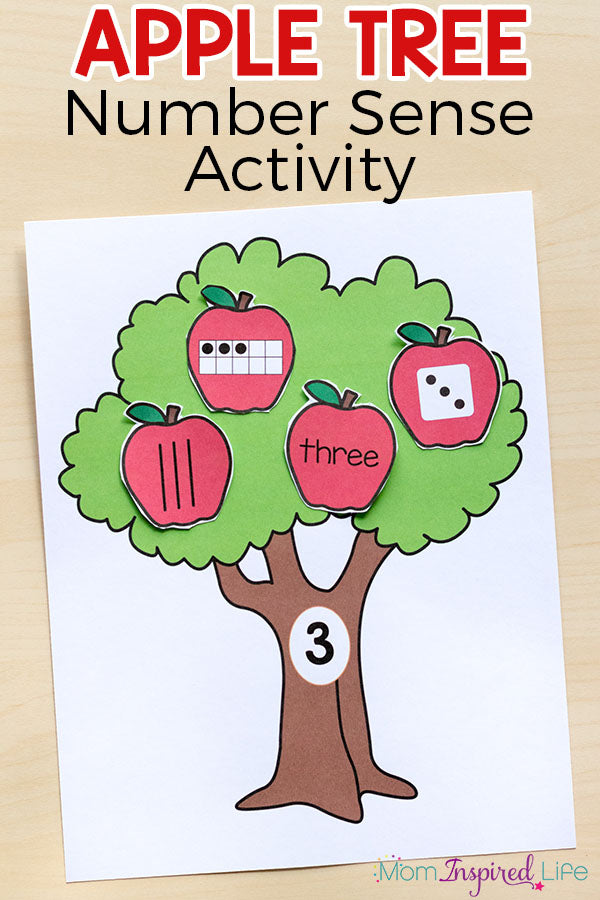 Apple Tree Number Sense Matching Activity