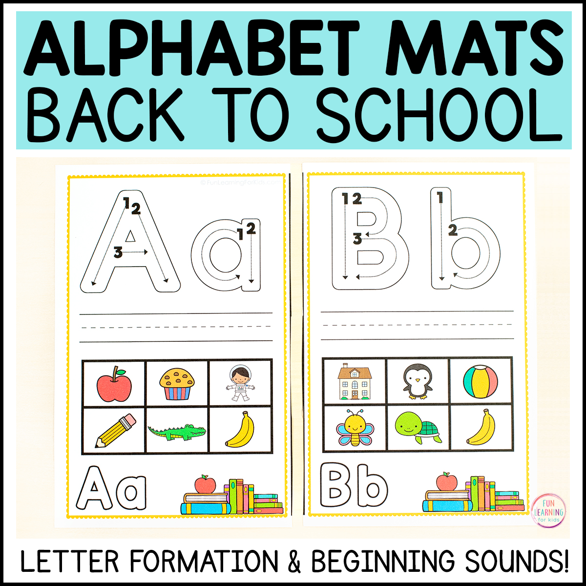 Back to School Alphabet Mini Mats