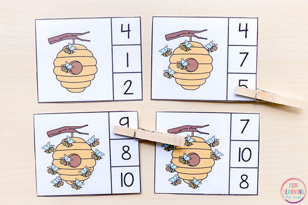 Insect Theme Math and Literacy Printables for Pre-K and Kindergarten