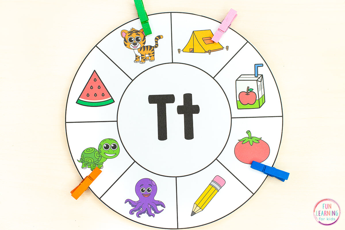 Beginning Sounds Clip Wheels