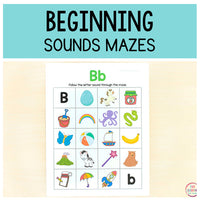 Beginning Sounds Mazes