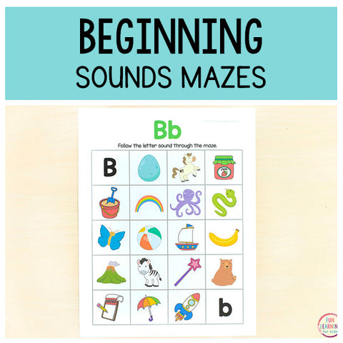 Beginning Sounds Mazes – Fun Learning for Kids® Shop