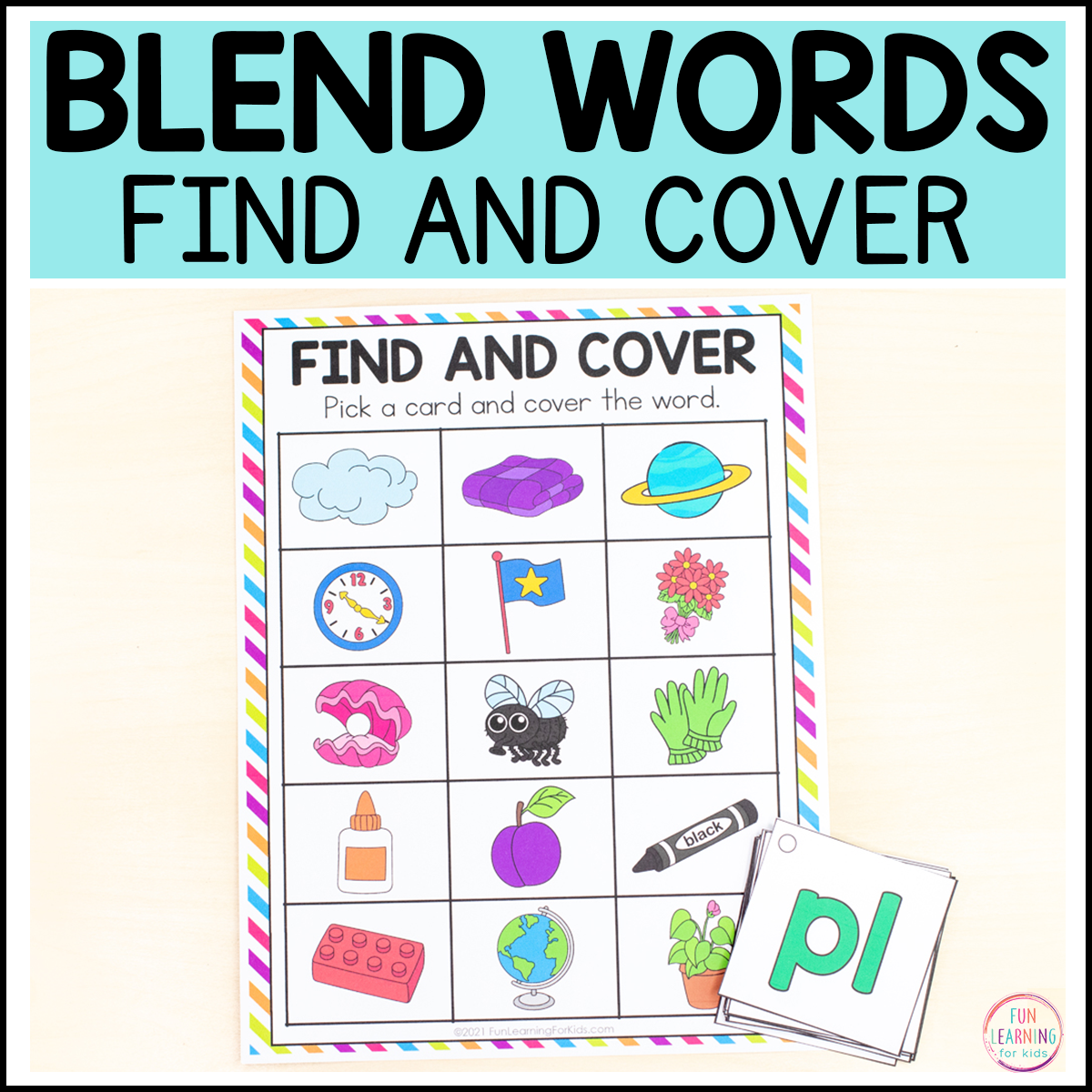 Beginning Blends Find and Cover Phonics Activity