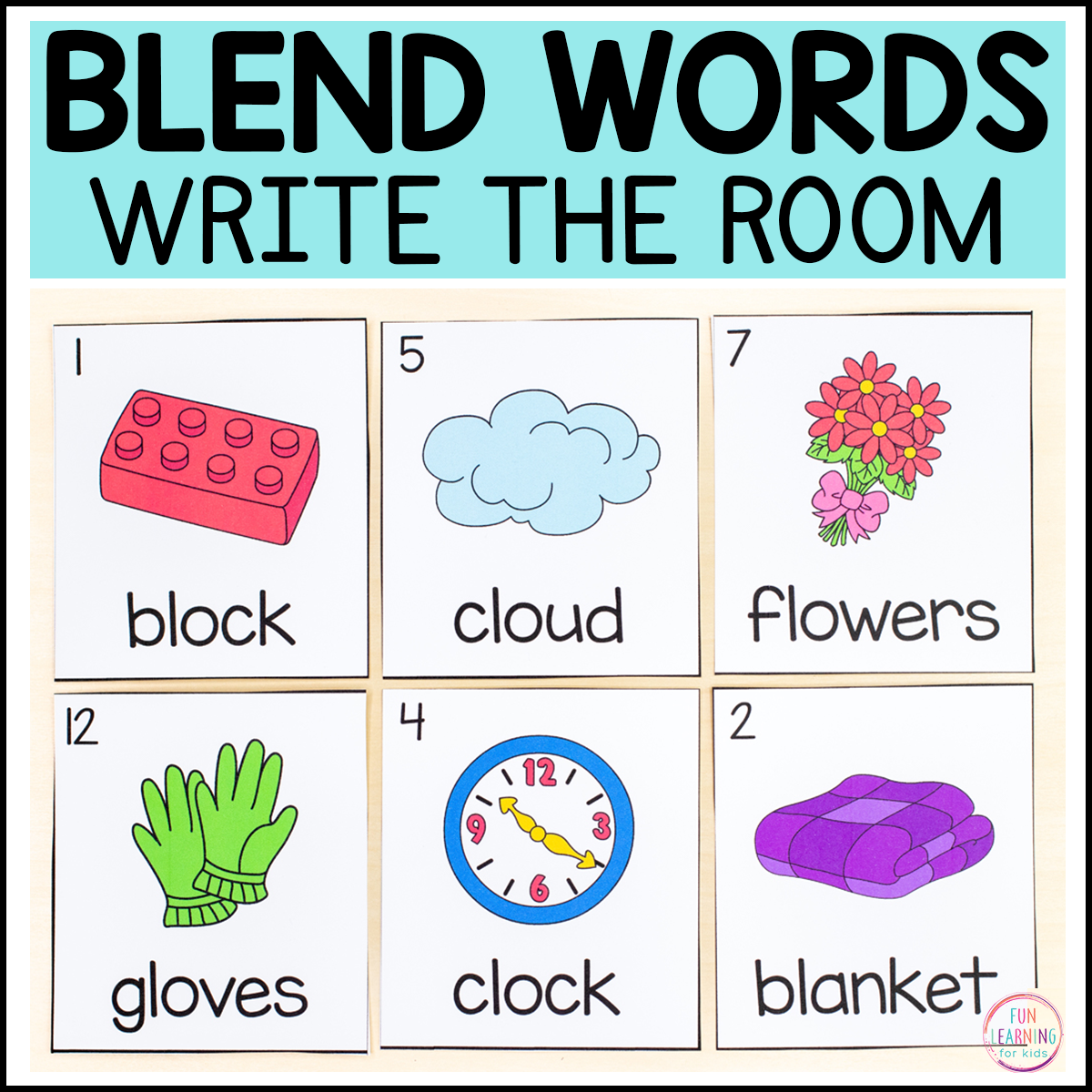 Beginning Blends Write the Room Phonics Activity