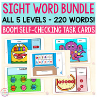 Sight Word Games Mega Bundle | 5 Activities - Pre-Primer - Third Grade | Boom Cards™