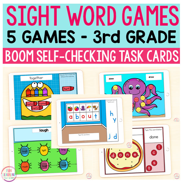 Sight Word Games | 5 Activities - Third Grade | Boom Cards™