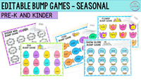 Editable Word Work - Seasonal Bump Games