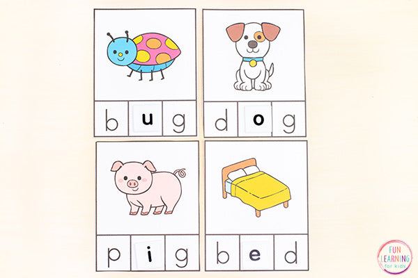 CVC Words Activities and Centers