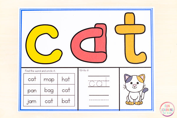 CVC Words Activities and Centers