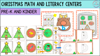 Christmas Math and Literacy Centers for Preschool, Pre-K & Kindergarten