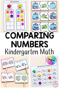 Comparing Numbers Math Centers and Activities for Kindergarten