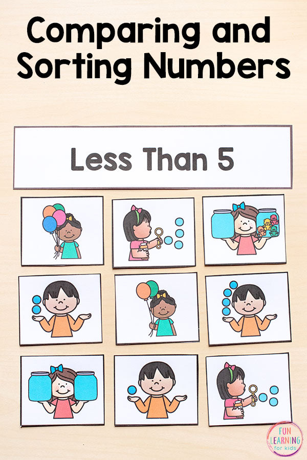 Comparing Numbers Math Centers and Activities for Kindergarten