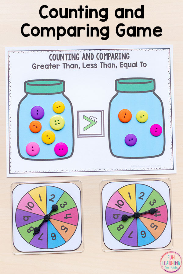 Comparing Numbers Math Centers and Activities for Kindergarten