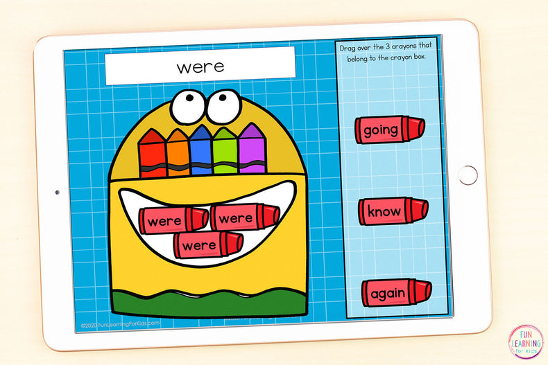 Sight Word Games | 5 Activities - First Grade | Google Slides