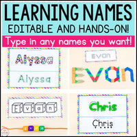 Editable Name Writing Practice Activities