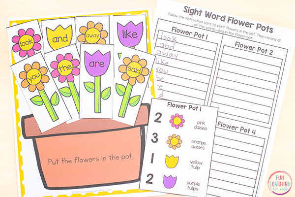 Editable Spring Sight Word Games