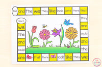 Editable Spring Sight Word Games