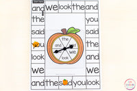 Fall Editable Sight Word Games