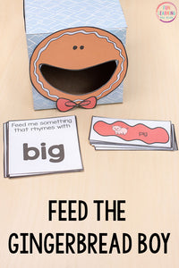 Gingerbread Feed Me Math and Literacy Activities