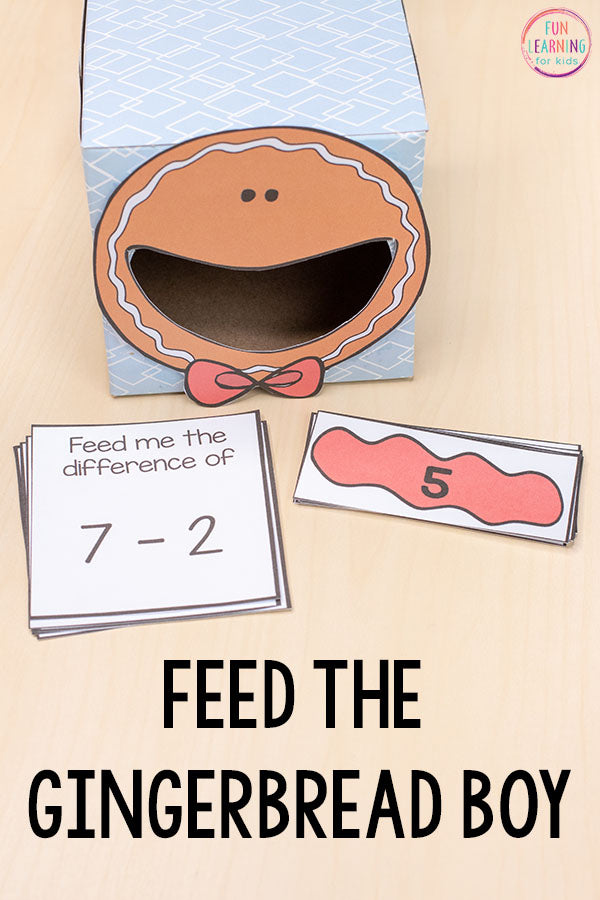 Gingerbread Feed Me Math and Literacy Activities