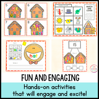 Gingerbread Math and Literacy Centers for Preschool, Pre-K & Kindergarten