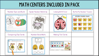 Insect Math & Literacy Centers for Preschool, Pre-K & Kindergarten