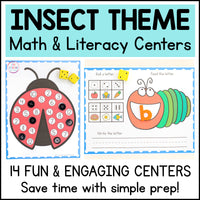 Insect Math & Literacy Centers for Preschool, Pre-K & Kindergarten