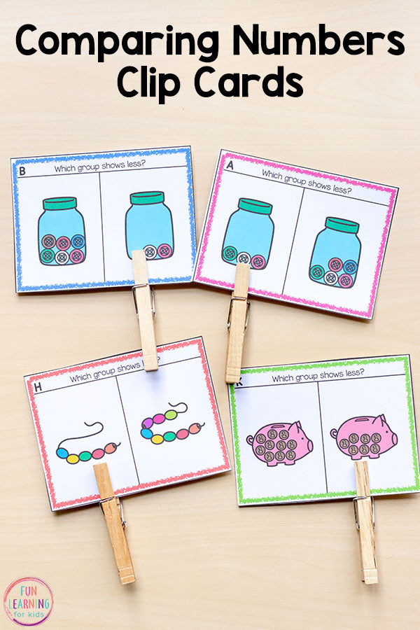 Comparing Numbers Math Centers and Activities for Kindergarten – Fun ...