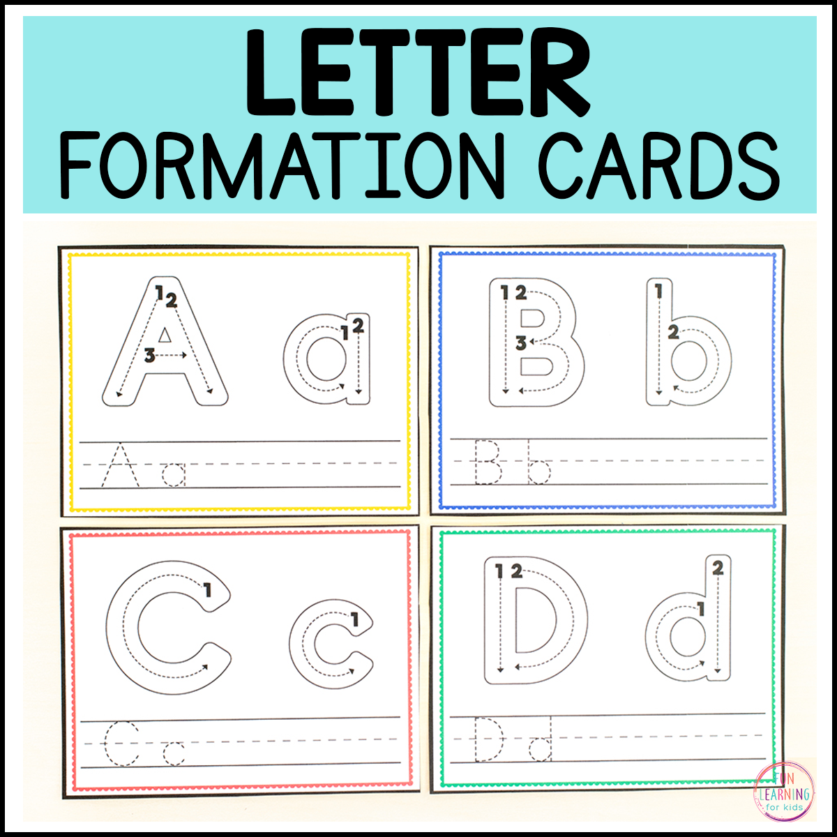 Letter Formation Cards – Fun Learning for Kids® Shop