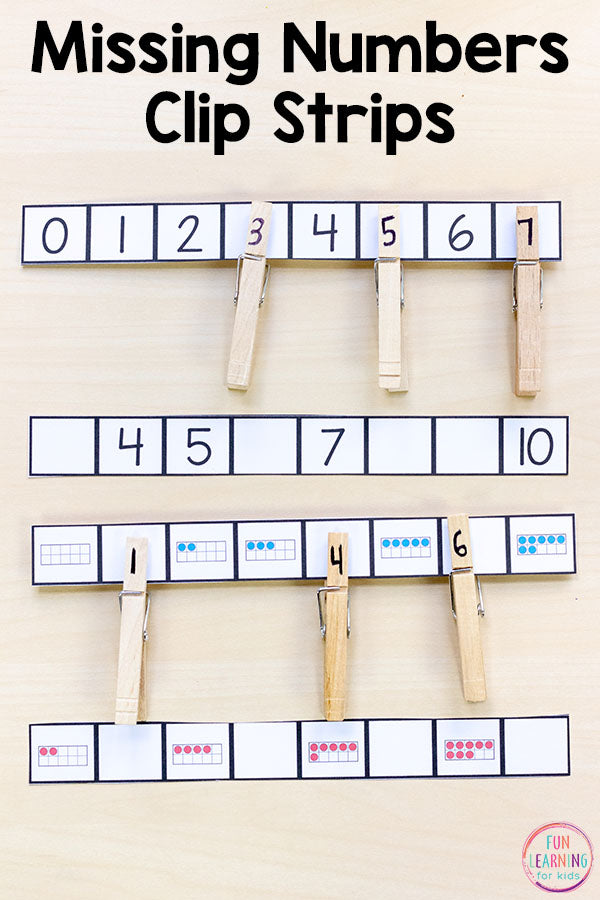 Numbers 0-10 Math Pack for Kindergarten Math Centers