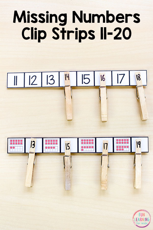 Numbers 11-20 Math Pack for Kindergarten Math Centers