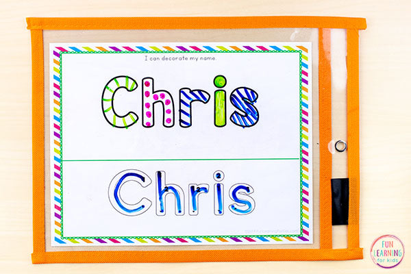 Editable Name Writing Practice Activities