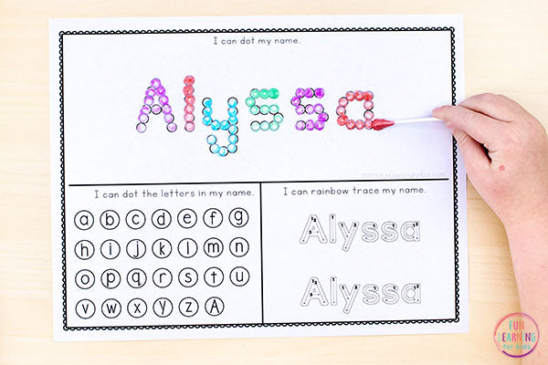 Editable Name Writing Practice Activities