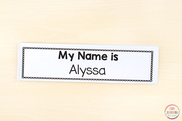 Editable Name Writing Practice Activities