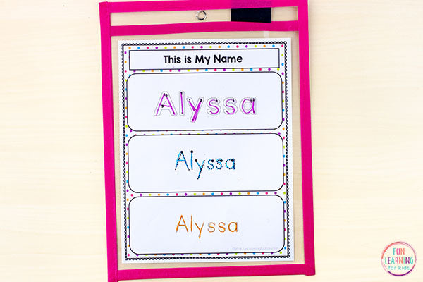 Editable Name Writing Practice Activities