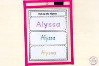 Editable Name Writing Practice Activities