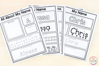 Editable Name Writing Practice Activities