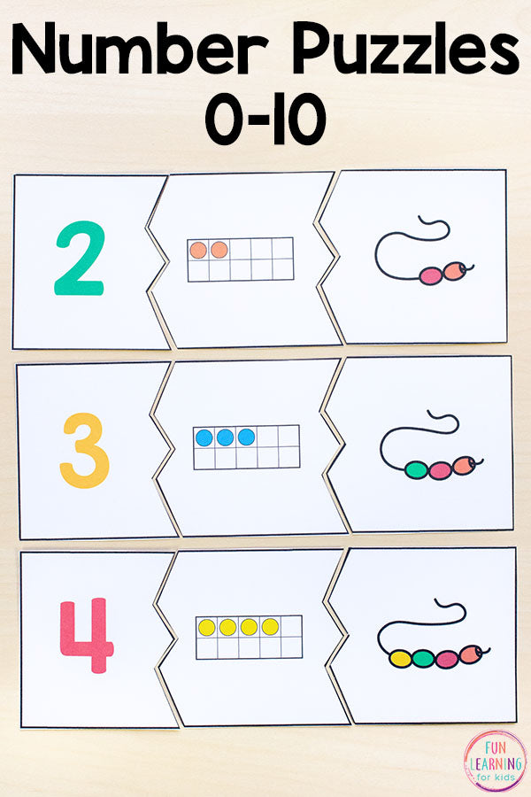 Numbers 0-10 Math Pack for Kindergarten Math Centers