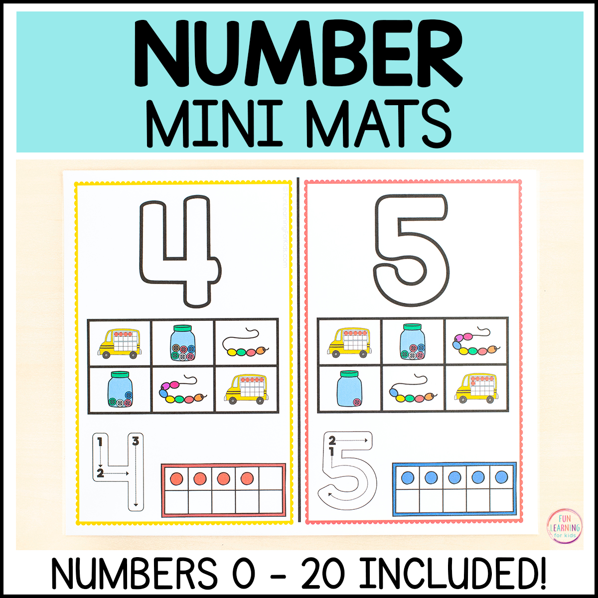 Numbers 1-20 Play-doh Mats