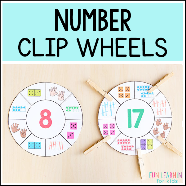 Number Sense Clip Wheels