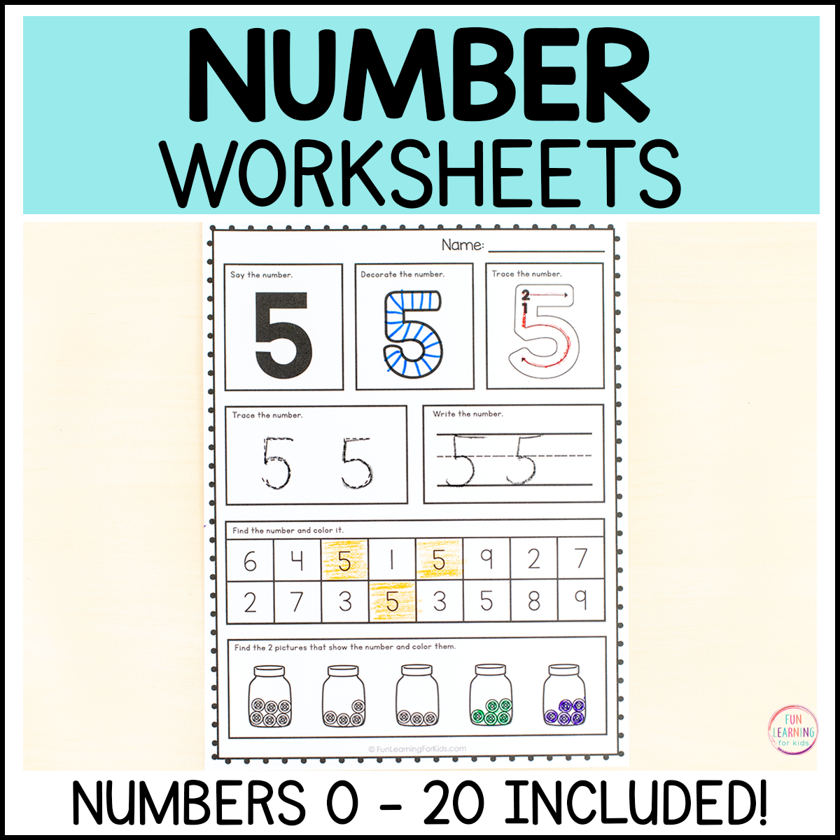 Number Worksheets | Number Sense Worksheets | Number Practice Pages