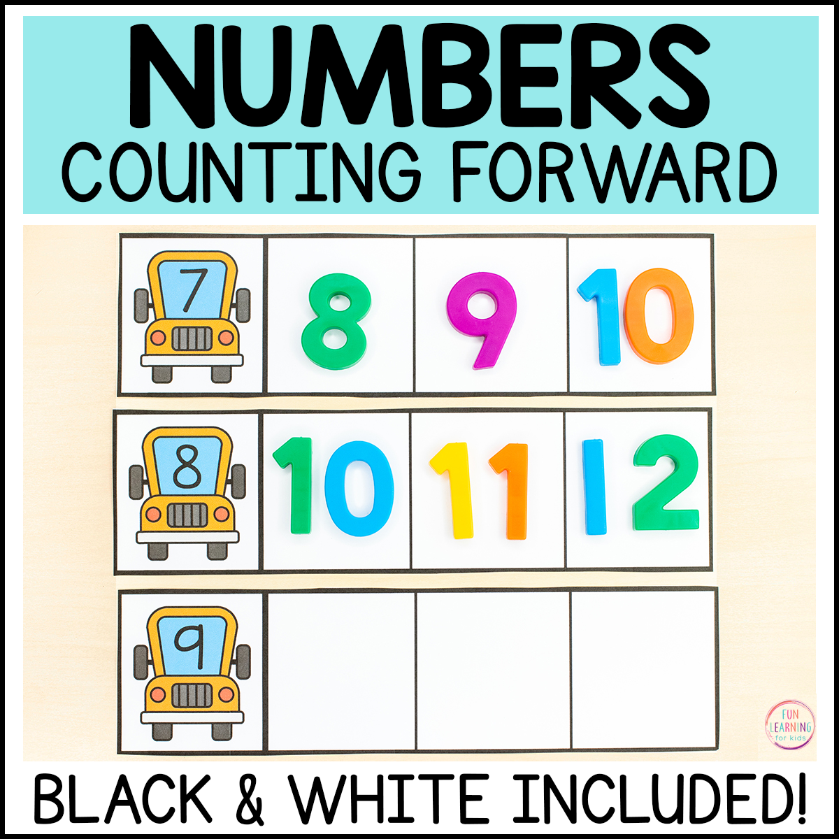 Counting Forward Number Order Strips for Math Centers