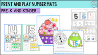 Number Mats and Number Worksheets - NO PREP Number Sense Activities